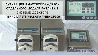 Система-дозатор перистальтического типа CF600. Настройка и активация отдельного модуля разлива.