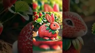 Strawberry 🍓🍒 Art Animals #shorts #shortsfeed  🤣