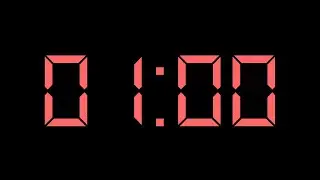 Timer 1 Menit Digital Font - Pastel Red HD No Copyright