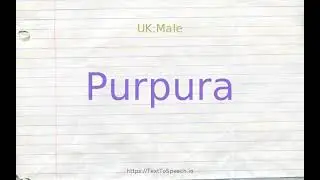 How to pronounce purpura