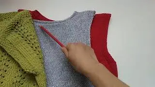 Вязание. Моя любимая обработка проймы рукава в топах и майках.