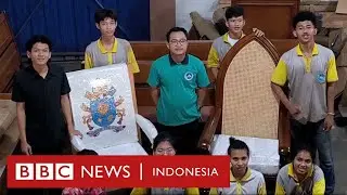 Kursi untuk Paus Fransiskus dari siswa SMK Semarang: 'Simbol kerukunan antar umat beragama’