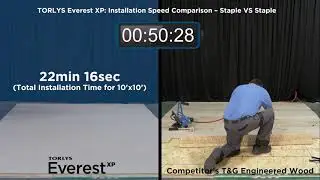 TORLYS Everest XP | Installation Speed Comparison Staple VS Staple
