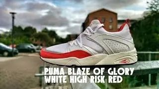 Puma Blaze of Glory Primary Pack White/High Risk Red & on feet