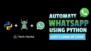 Automatically Send Message on WhatsApp Using Python 💯 | 2 Lines Code Only | Python Small Project |