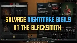 Time-Saving Trick - Salvaging Nightmare Sigils at the Blacksmith! Diablo 4
