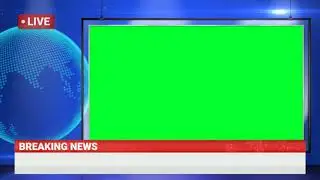 backing news green screen template background