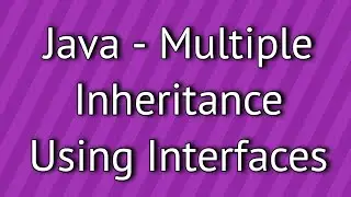 Java Multiple Inheritance Using Interface