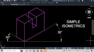 How to: Draw a Simple Isometric Block Using AutoCAD or Manually | Technical Drawing #build