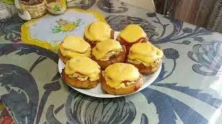 Баранки с фаршем - красиво и вкусно.