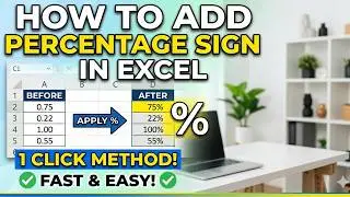 How to Add Percentage (%) Sign in Excel (Easy Trick!)