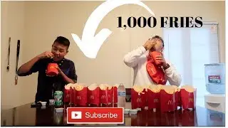 EATING 1,000 FRIES CHALLENGE *FAIL*