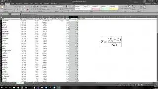 Excel: Calculating Z-Scores