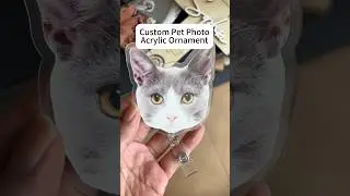 Custom Pet Photo Acrylic Ornament | Print On Demand