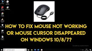 how to fix mouse not working / mouse cursor disappeared on windows 10/8/7 | Tamil | RAM Solution