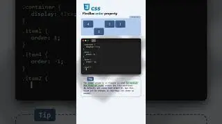 CSS FlexBox order property #htmlcss  #coding