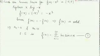 Fourier Series for odd function