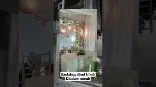 Backdrop Akad Nikah #dekorasikadnikah #dekorasisimple #weddingsimple #weddingdecor #sewadekorgarut