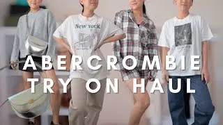 ABERCROMBIE try on haul: sweaters, graphic tees, 90s relaxed and loose jeans & holiday styles 🎄