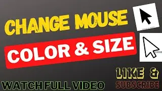 how to change mouse color | Mouse ka color & size kaise badhaye | How to change pointer size & color
