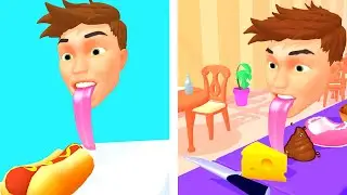 Lick Food - Lick Food Tongue Run - All Levels iOS Android GamePlay