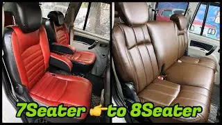 MAHINDRA SCORPIO CAPTAIN SEATS CONVERTED TO SOFA seats 7seater to 8seater #mahindra #scorpio #car