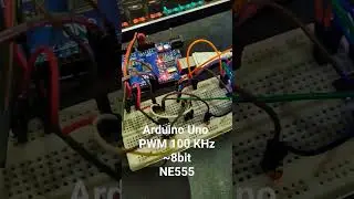 #Arduino #Uno #PWM 100KHz controllo fade #NE555