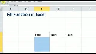 Fill Function in Microsoft Excel