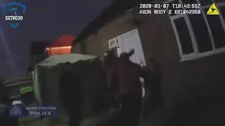 Police rescue and evacuate residents before fire destroys houses