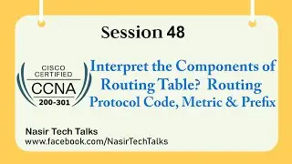 CCNA  200-301 | Interpret the Components of Routing Table | Routing Protocol Code | Metric | Prefix
