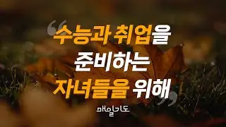 [매일기도] 11월 7일 목요일 | 수능과 취업을 준비하는 자녀들을 위해