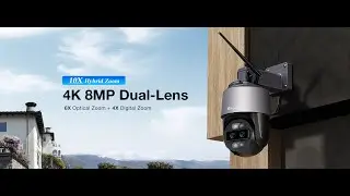 4K 16MP 8MP+8MP 360 Dual Lens Wifi Outdoor Security Camera 10x Auto Zoom-4K IMX415