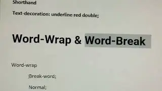 Use of {WORD WRAP AND BREAK }in CSS.