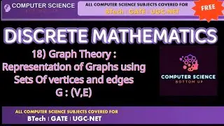 Discrete Mathematics: 18) Graph Theory : Representation of Graphs using Sets of Vertices and Edges
