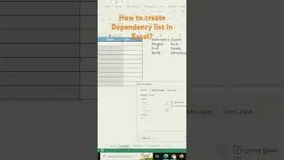 How to create Dependent Drop-down in Excel? | Data validation | Excel Advanced | #shorts