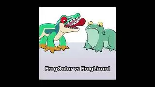 Frog Gator VS Frog Lizard #shorts #artfight #shortsvideo #youtubeshorts