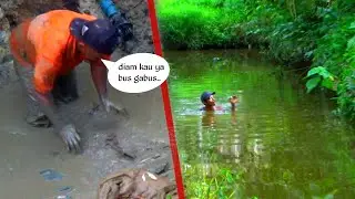 NGURAS PARIT DALAM  IKAN LELE DAN GABUS PADA NGERJAIN PAK LEMAN