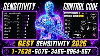 PUBG MOBILE/BGMI SENSITIVITY SETTINGS 2026 |✅BEST SCOPE SENSITIVITY SETTINGS | NEW UPDATE 4.4 CODE