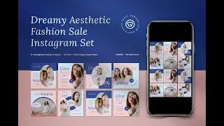 Download Dreamy Aesthetic Fashion Sale Instagram Pack Stock Graphics