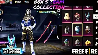 Gsx sabir all free fire rare collection || #collection_video of gsx sabir || sabir dress collection