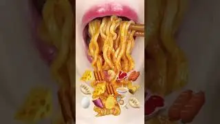 asmr CHEESE SPICY TTEOKBOKKI & FRIED SHRIMP 치즈 매운 떡볶이 새우튀김 먹방 MUKBANG eating sounds 💕