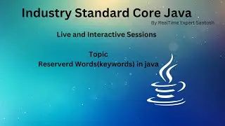 ReservedWords(Keywords) in java|Java PlayList|Java 2024 | Full Stack Java |Java Tutorial | Core Java