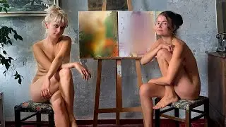 strangers paint each other nude