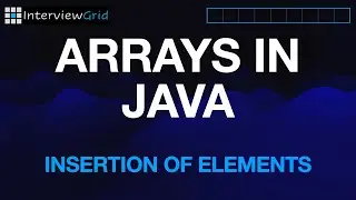 Arrays in Java - Insertion