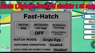 Arceus x,Hydrogen and fluxus Pet simulator x cat world script