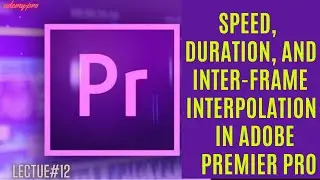 Adjusting Speed, Duration, and Inter-Frame Interpolation in Adobe Premiere Pro | Lecture 12 ⏩🕒🔄