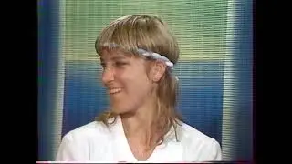 Roland Garros 1983 Interview Chris Evert après sa victoire en 1/4 contre Hana Mandlikova