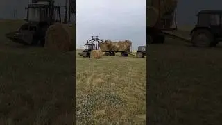Сенокос, погрузка рулонов .22 рулона.