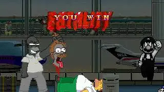 Mugen Homer Simpson and Super Mario vs Symbiote Homer Simpson and Symbiote Super Mario