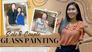 D I Y Acrylic Solo and Couple GLASS PAINTING Tutorial ideal for GIFTS | a u r a